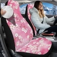 thumbnail image 2 of Uorisanigo Front Car Seat Cover - Auto Driver Seat Covers Universal Fit for Most Cars, SUVs, Trucks, and Vans, Pink Cherry Flowers Car Accessories Cushions, Breathable & Stylish, 2 of 7