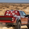 thumbnail image 3 of SEANATIVE See Through Window Decal for Truck Back Window Perforated Full Coverage Graphic Sticker Car Film Sun Block UV Protection for Valentine's Day Decor, Heart Shape Pattern Red, 3 of 7