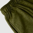 thumbnail image 7 of Wide Leg Jeans Women Petite High Waisted Elastic Jean Waist Strechy Drawstring Pull On Denim Pants With Pockets Army Green S, 7 of 7
