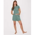 thumbnail image 6 of Hanes Originals 2-Piece Lounge Set, SuperSoft Cropped Baby Doll Tee & Sleep Shorts Loungewear Faded Sage Green/Faded Gr M Women's, 6 of 6
