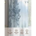 thumbnail image 3 of Ombre Forest Grey Sheer Curtains for Living Room Bedroom Mountain Watercolor Branches Sheer Curtains 84 Inch Long 2 Panels Set Light Filtering Curtain Window Treatments Drapes for Dining Room, 3 of 6