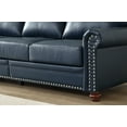 thumbnail image 4 of 2pc Sofa Set, Upholstered PU Leather Sofa Chair with Storage Drawer, Wood Legs, Large Back, Nail Decoration, 59"/82" Modern Accent Sofa Couch for Living Room, Guest Room, Navy Blue, 4 of 9