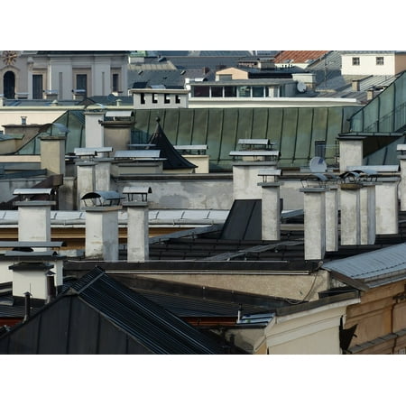 Canvas Print Roofs Homes Fireplaces Austria Salzburg City Stretched Canvas 10 x (Best Places To See In Salzburg Austria)