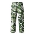 thumbnail image 7 of Men's Cargo Pants Relaxed Fit Straight Leg Camo Print Work Pants with 4 Pockets Elastic Waistband Drawstring Lightweight Trousers for Hiking Outdoor Daily Wear Army Green L, 7 of 7