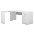 thumbnail image 2 of Monarch Specialties Computer Desk, Home Office, Corner, L Shape, Work, Laptop, White Laminate, 2 of 4