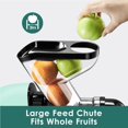 thumbnail image 2 of Masticating Juicers, Fretta Cold Pressed Juicer Machine, Large Feed Chute Whole Fruit Juicer Machine, BPA-Free, Celery Juicer, Quiete DC Motor & Reverse Function, 2 Speed, 200W (Light blue), 2 of 7
