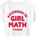 thumbnail image 3 of Instant Message - Girl Math Im Rich - Women's Short Sleeve Graphic T-Shirt, 3 of 6