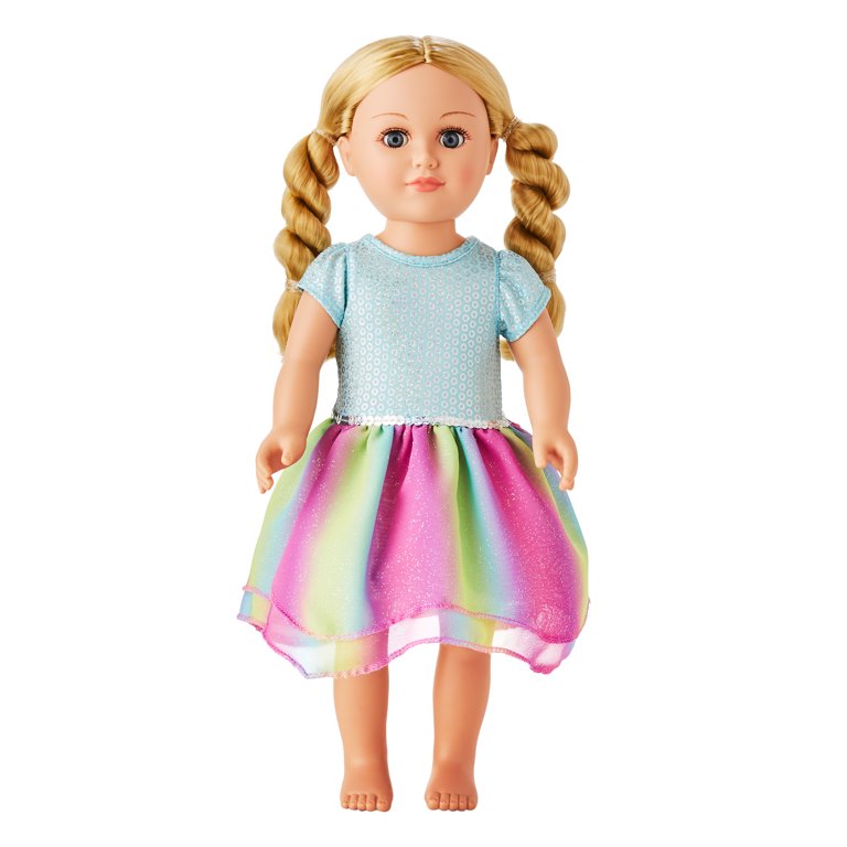 Our Generation Coralyn 18-inch Fashion Doll in Rainbow Skirt Outfit