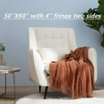 thumbnail image 4 of CREVENT Home Farmhouse Decor Rústico Sofá Silla Cama Manta, Suave, Caliente y Ligera para Viajar en Primavera Verano (50''X60'' Caramelo/Naranja Quemado), 4 of 6