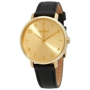 Nixon Arrow Leather Quartz Gold Dial Ladies Watch A1091-510-00