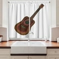 thumbnail image 2 of Ambesonne Classic Rock Kitchen Curtains, Acoustic Guitar, 55"x39", Multicolor, 2 of 3