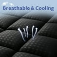 thumbnail image 5 of Twin XL Mattress Pad Quilted Fitted Mattress Protector Cooling Pillow Top Mattress Cover Breathable Fluffy Soft Mattress Topper with 8-21" Deep Pocket, Black, 5 of 7