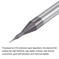 thumbnail image 3 of Unique Bargains 1/8' Shank 0.2mm x 1mm Diamond Film Coated Carbide End Mill CNC Router Bits 10 Pack, 3 of 6