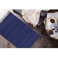 thumbnail image 2 of Handwoven Cotton Washable Reversible Rag Rug with Tassels – 24" x 36" (2' x 3'), 2 of 5