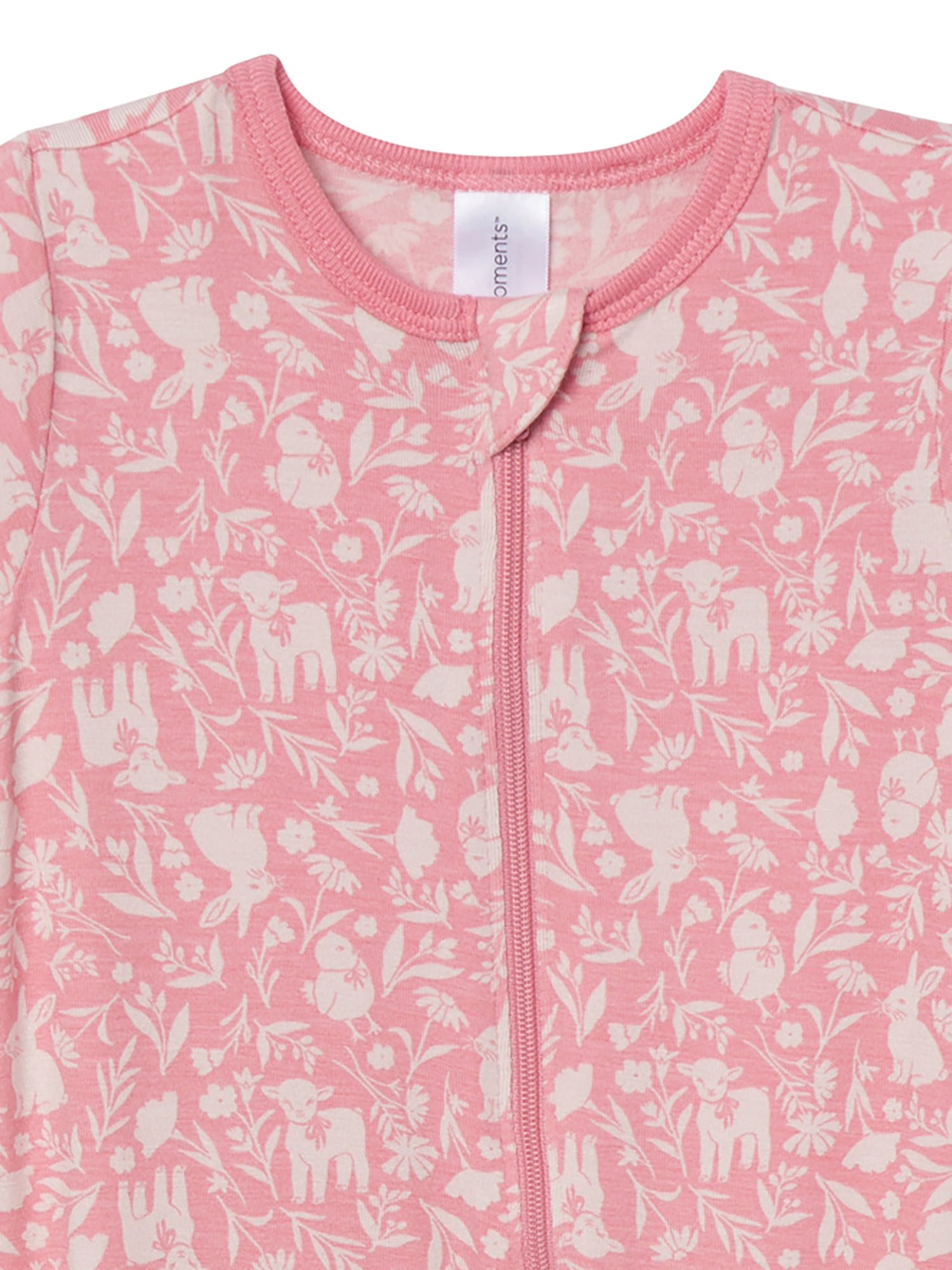 Modern Moments by Gerber Baby Neutral Viscose Easter Two-Way Zip Sleep 'N Play Footed Pajamas, Sizes Newborn - 6/9 Months
