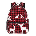 thumbnail image 1 of Disketp Christmas Buffalo Plaid Mochila Estampada para Hombre y Mujer – Mochila Ligera Clásica con Múltiples Bolsillos para Universidad, Trabajo y Viajes-One Size, 1 of 5