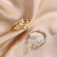 thumbnail image 5 of Womens Adjustable Copper Ring With Sparkling Zircon Stones Leaf Twig Design Jewelry Gift For Women Fashion For, 5 of 5