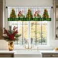 thumbnail image 4 of SPEKSEE Christmas Valance for Windows Merry Christmas Tree Curtains Valances Rod Pocket Valance Window Treatments Buffalo Plaid Short Curtains for Kitchen Living Room Bedroom Xmas Holiday 1 Panel, 4 of 21