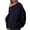 Navy, variant on Women's Hoodie Oversize Slouchy Off Shoulder Solid Long Sleeve Cropped Trendy Fall Clothes 2026