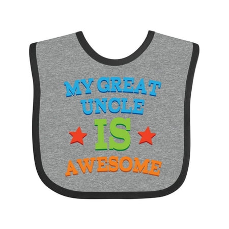 

Inktastic My Great Uncle is Awesome Gift Baby Boy or Baby Girl Bib