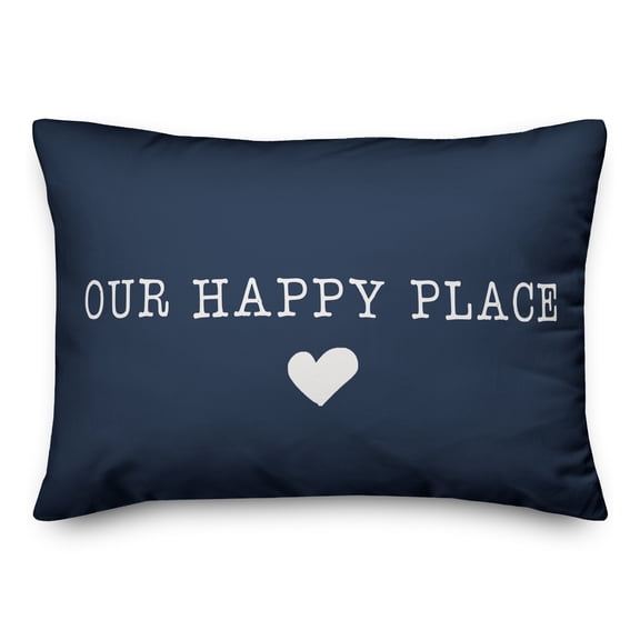 Creative Products Our Happy Place Navy 14x20 Indoor / Outdoor Pillow