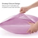 thumbnail image 2 of Satin Silk Pillowcase for Hair and Skin, Pink Pillow Cases Standard Size Set of 2 Pack, Super Soft Pillow Case with Envelope Closure (20x26 Inches), 2 of 4