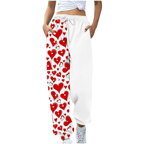 Abomasnow Women's Floral Graphic Sweatpants Casual Drawstring High Waisted Workout Yoga Jogger Pants with Pockets