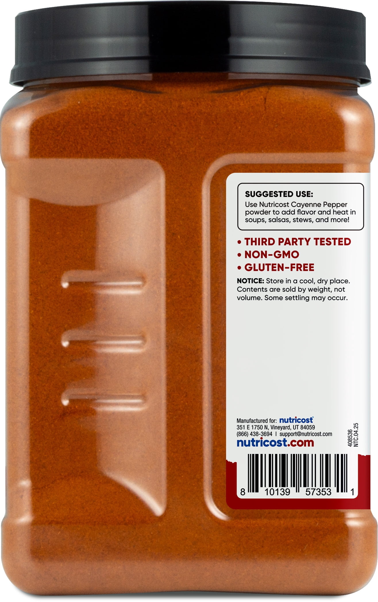 Nutricost Cayenne Pepper (Ground Red Pepper Powder) 60,000 Heat Units - Vegan, Gluten-Free, GMO-Free