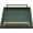 Green, variant on Lvory Shagreen Decorative Tray Large Rectangle Coffee Table Tray for Ottoman Faux Leather Serving Tray with Brushed Gold Handles