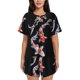 thumbnail image 1 of Balery Tricolor Koi Fish Trio Conjunto de Pijama para Mujer con Estampado, Dos Piezas de Manga Corta y Shorts, Ropa de Dormir Suave con Cuello Redondo y Bolsillos-4X-Large, 1 of 1
