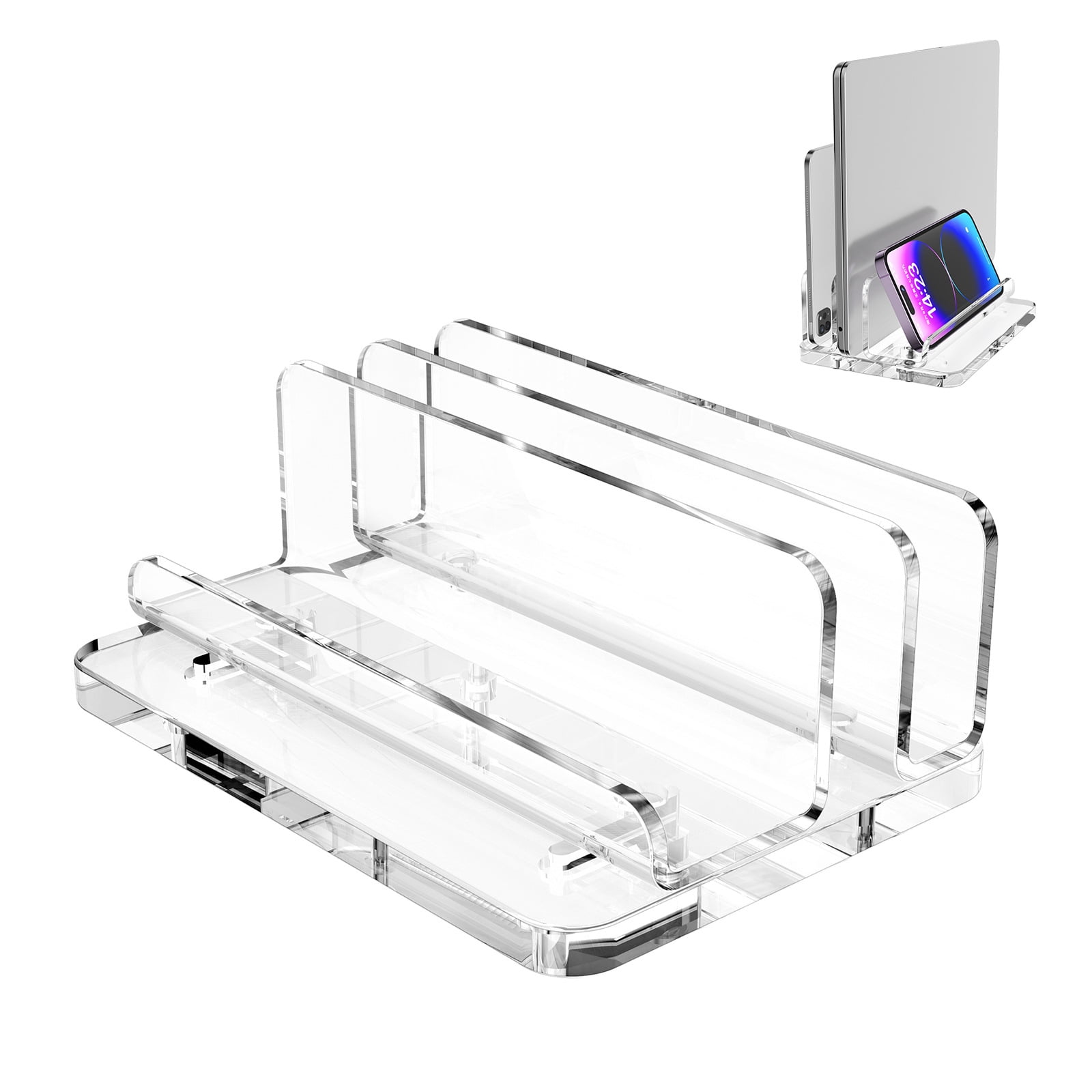 Vertical Laptop Stand Desktop Holder Dock Acrylic Space Saving Laptop Stand for Desk Notebook Accessories