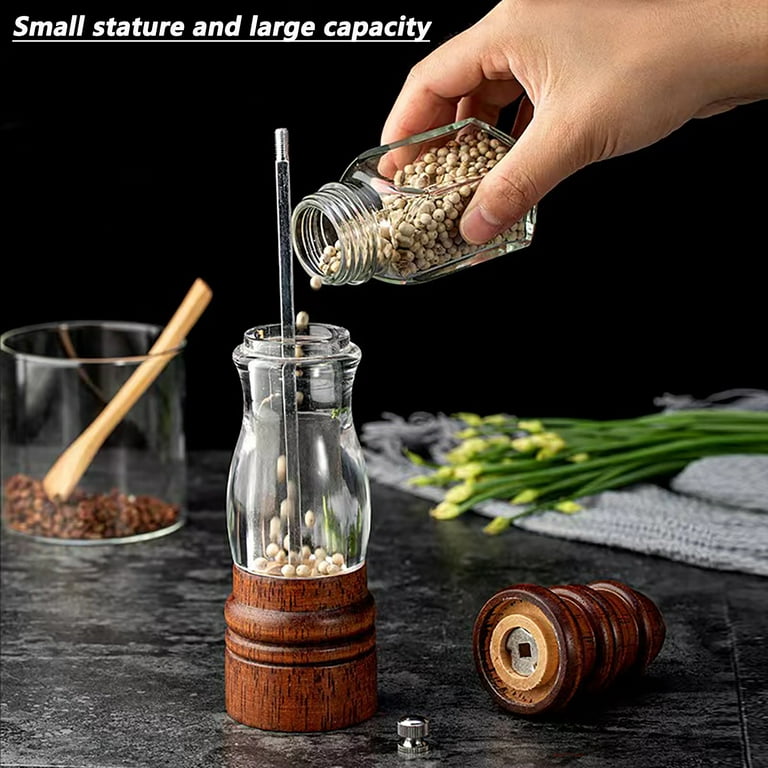 Acrylic Salt and Pepper Grinder Set, Manual Salt and Pepper Mills