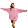 thumbnail image 7 of Bmisegm Mens Hoodie Valentine's Day Color Stripe I Love You Statement Design Front Pocket Pullover Long Sleeve Drawstring Hood Loose Drop Shoulder Hoodies for Women, 7 of 7