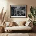 thumbnail image 3 of 5th Street Skywalk B&W - Winston-Salem North Carolina Photography Black Framed Wall Art Print 24 x 36 inches, 3 of 4