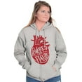 thumbnail image 4 of Powered By Plants Healthy Vegetarian Unisex Fleece Graphic Zip Up Hoodie Brisco Brands 4X, 4 of 5