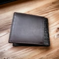 thumbnail image 7 of Mens Western Wallet Floral Cutout Layered Leather Coffee Teal Soft Leather Checkbook Style Cowboy Hand Crafted High End Mens Wallets Leather Bull Rider Rodeo, 7 of 7