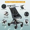 thumbnail image 2 of Lightweight Baby Stroller, Compact Travel Stroller for Airplane, One-Click Fold, Infant Toddler Stroller w/Adjustable Canopy, Storage Basket for Kids, 2 of 8