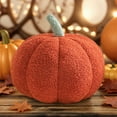 thumbnail image 4 of Halloween Simulated Pumpkin Pillow, Plush Fall Pillow Decoration, 3D Pumpkin Throw Pillow for Thanksgiving Christmas Halloween Bedroom Sofa Couch Supplies (Red 7.9inch), 4 of 10