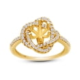 thumbnail image 3 of 2/7 Carat CT Natural Diamond Round Cut In 14k Yellow Gold Wedding Semi Mount Ring Jewelry For Womens Ring Size-9, 3 of 3