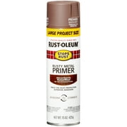 Rusty Metal, Rust-Oleum Stops Rust Flat Primer Spray, 15 oz