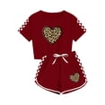 thumbnail image 4 of Zpanxa Ensembles d'Été pour Filles Mode Décontractée Manches Courtes Col Rond Col Bouton Imprimé Ensembles de Shorts 10 Ans, 4 of 7