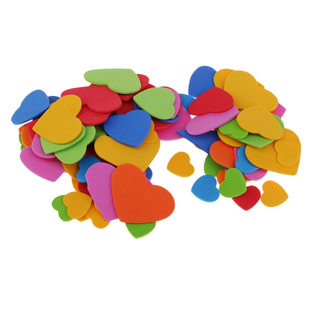 200 Piezas Surtidas de Adornos de Espuma EVA en apariencia de de Amor para álbumes de Recortes, Manualidades para Niños, Fabricación de Tarjetas Gloria Adorno de espuma del corazón