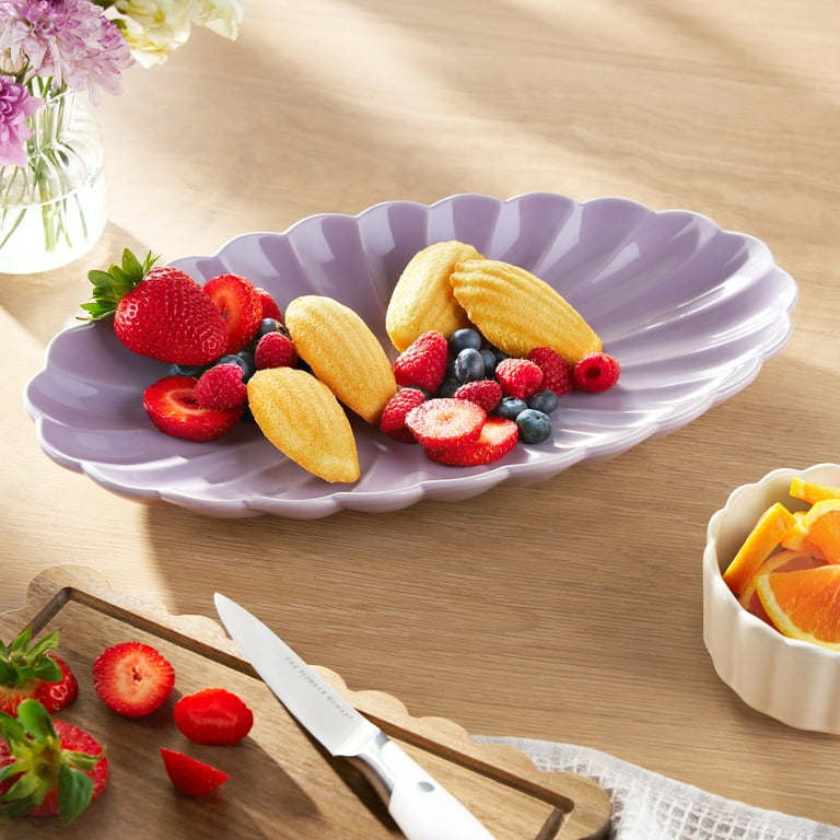 The Pioneer Woman Colette Stoneware 14-inch Serving Tray, Purple