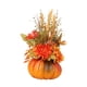 thumbnail image 3 of Calabaza Artificial con Flores Arreglo Floral para Decoración de Mesa, 3 of 9