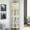 White, variant on Solid Wood Legs and Acrylic Mirrored Back | Corner Display Cabinet with Lighting System | Enhance Room Decor in Corners