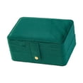 thumbnail image 1 of Organizador de joyas de 3 capas con ganchos para colgar, contenedor exquisito. Verde, 1 of 9