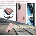 thumbnail image 6 of OnePlus Nord N30 5G 2023 PU Leather Wallet Case, Pink (Cellular Phone Case), 5 Card Slots, Magnetic Back Card Pockets, Shockproof Protective Cover, Detachable, Wireless Charging Compatible, 6 of 14