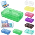 thumbnail image 1 of Shkhoas Plastic Pencil Box Large Capacity Pencil Boxes Clear Boxes with Snap-tight Lid Stackable Design and Stylish Office Supplies Storage Organizer Box,With Free Random Pencil sharpeners,Green, 1 of 3