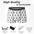 thumbnail image 2 of Men's Boxer Briefs, Eiffel Tower eye heart Soft Comfy Mens Underwear Boxer Briefs Breathable With Widen Waist, 2 of 7