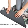 thumbnail image 3 of Green Pink Geometric Pattern Hot Yoga Mat Towel Non Slip for Hot Yoga - Quick-Drying Yoga Mat Cover with 4 Corner Pockets with Travel Bag - Hot Yoga Towel Non Slip 74"x26", 3 of 6